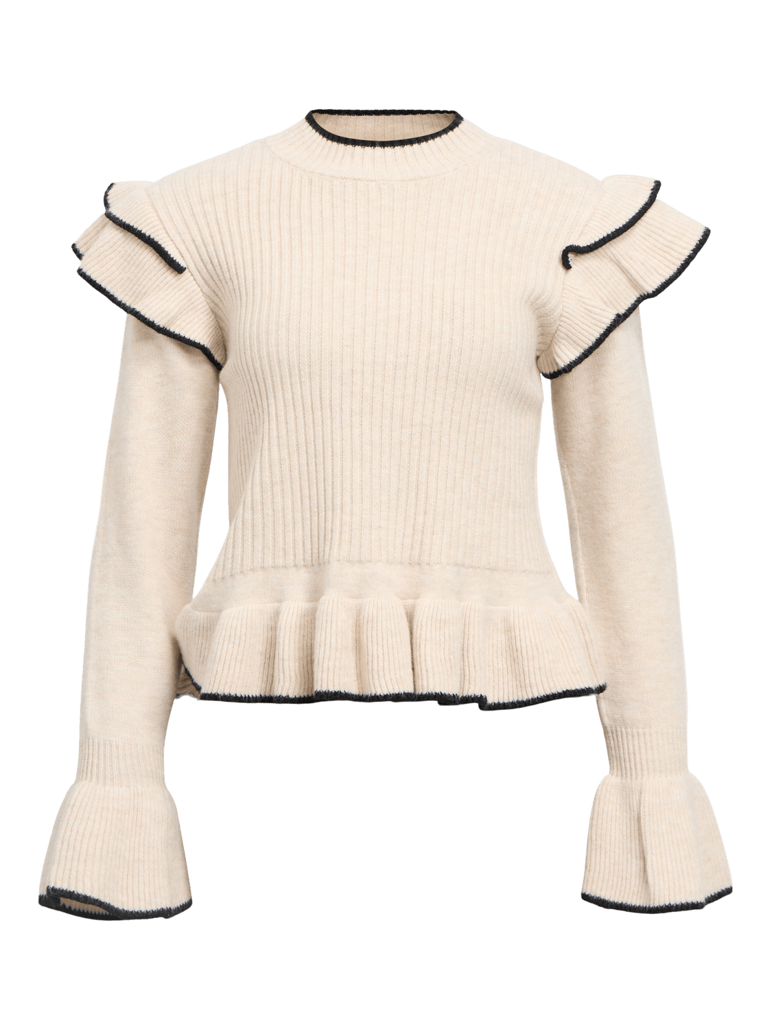OBJAKI Pullover - White Sand - VERO MODA & VILA Bergvik